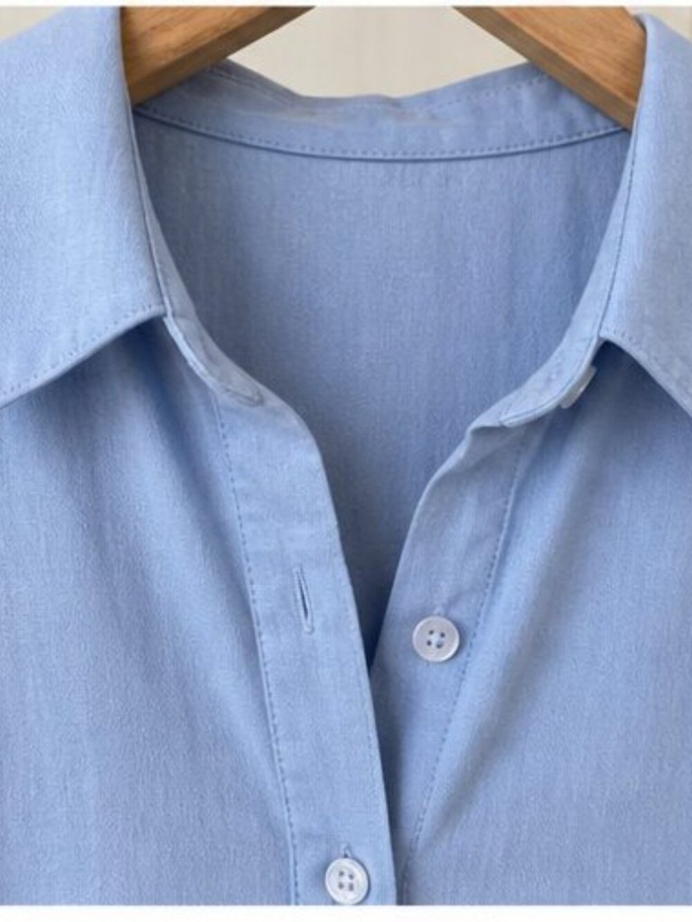 Blue Ruffle Blouse - Picture 4 of 6